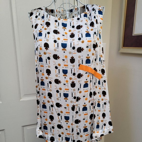 Geometric pattern silky top IXOS size 46 / size 10 - Picture 1 of 7